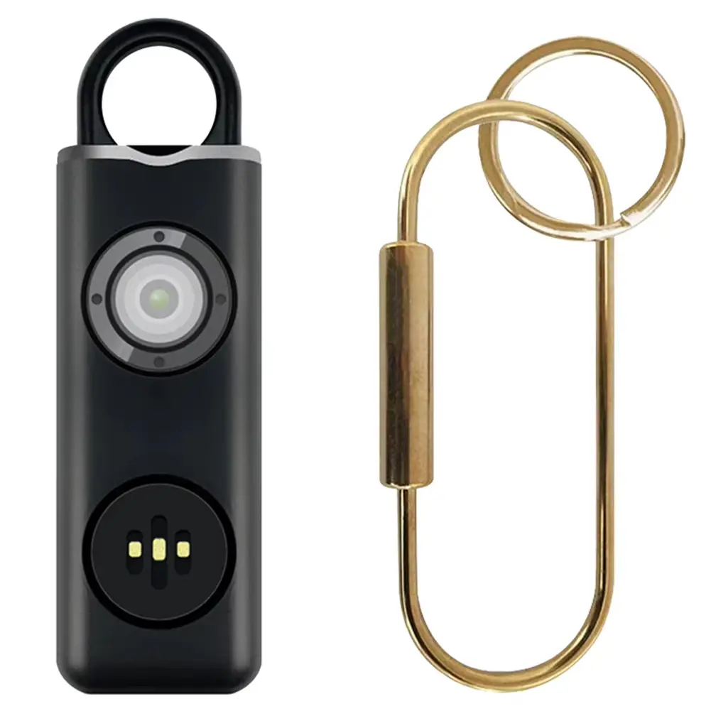 Portable 130dB Emergency SOS Alarm Keychain Dual Strobe Light Personal Safety Self Defense Tool For Outdoor Daily