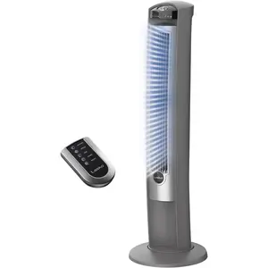 Lasko 42" Oscillating Tower Fan - Silver T42951, Quiet Floor Fan with Remote for Bedroom