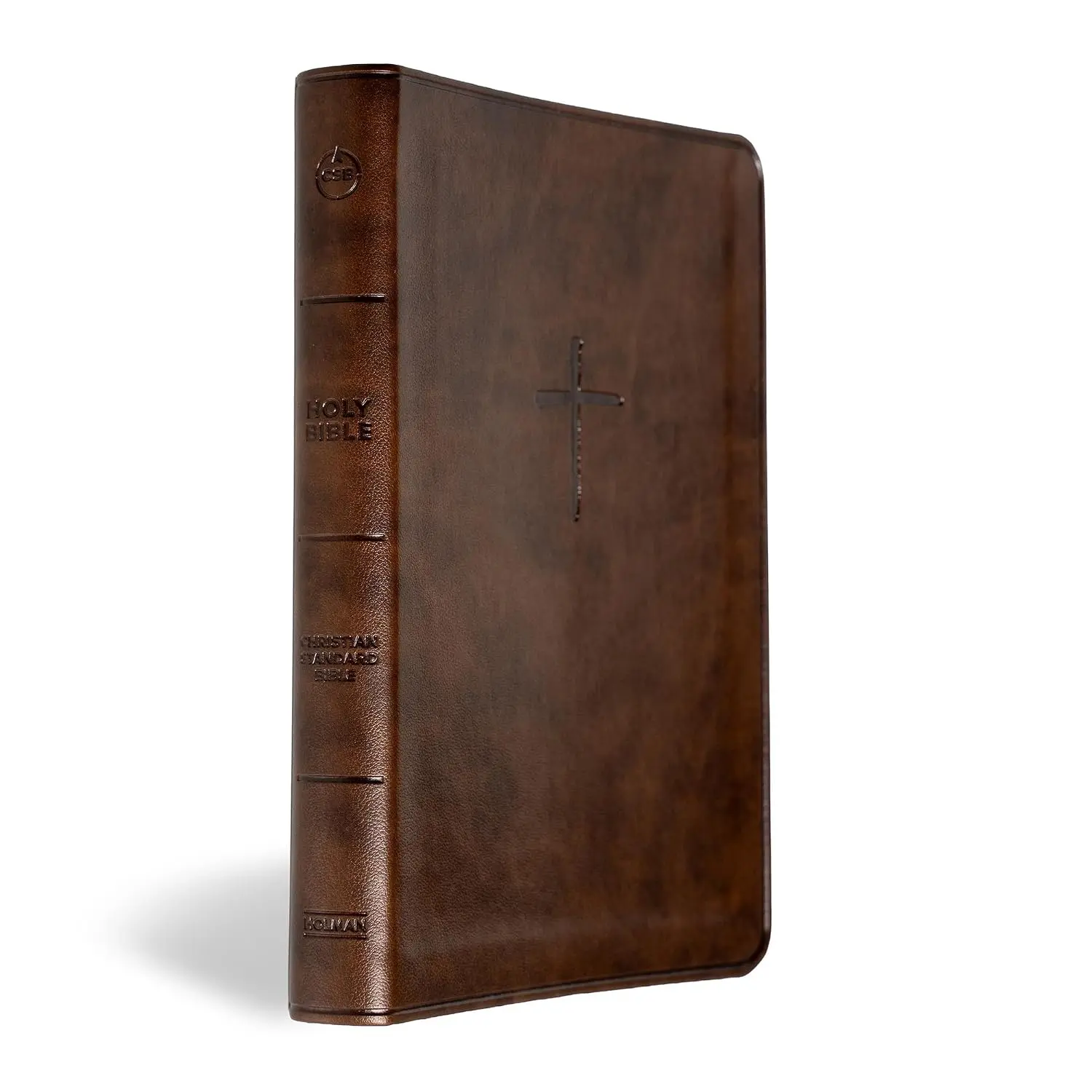 CSB Compact Bible, Value Edition, Brown LeatherTouch, Red Letter, Presentation Page, Full-Color Maps, Easy-to-Read Bible Serif Type