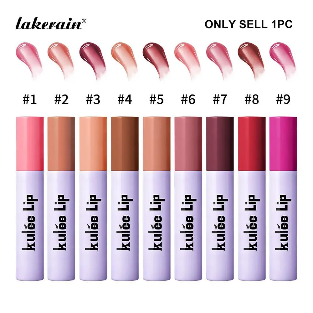 Long-Lasting Daily Tinted Lip Oil, Moisturizing Velvet Lip Tint Lipstick Lip Gloss, Glossy to Velvety Matte Stain, Buildable Color & Stain, Non-Sticky, Deep Nourishing, Hydrating, Moisturizing Lipgloss, 9 Color Shades for All Skin Tone, Lip Cosmetics
