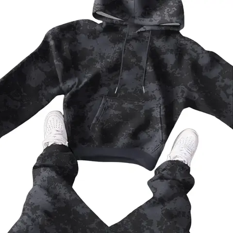 Men's 2-Piece Tie-Dye Long Sleeve Hooded Sweatshirt & Ribbed Jogger Set - Polyester Knit-Cotton Mix, Drawstring Pullover, Drawstring Waist, Streetwear Athletic Activewear Tracksuits, Casual Spring/Autumn Outdoor Leisure Wear, Men's 2-Piece Clothing Sets