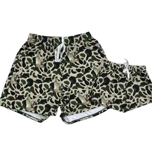 Adult men swim shorts beach wear swim wear summer Camo Mallard bottom bathing shorts