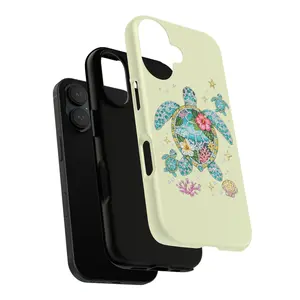 Floral Sea Turtle Phone Case | Tough Cases