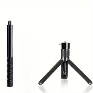 PULUZ Bullet Time Handheld Aluminium Tripod, Multi-Functional Desktop Foldable Tripod for Insta360 X5/X4/XT3, ONE RS, GoPro Hero Series Cameras