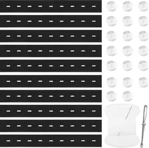 10 count Adjustable Elastic Jean  Tightener Tool  Pants  Extender  Extenders Supplies, Pants Button Tightener with 20 Buttons, 1 Sewing Kit &1 Thread Hook