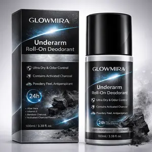 Underarm Roll-On Deodorant with Activated Carbon 24-Hour Odor Protection  Strength Sweat Control for Excessive Sweating and Hyperhidrosis Helps Brighten Dark Underarms Men and Women 3.38 fl.oz
