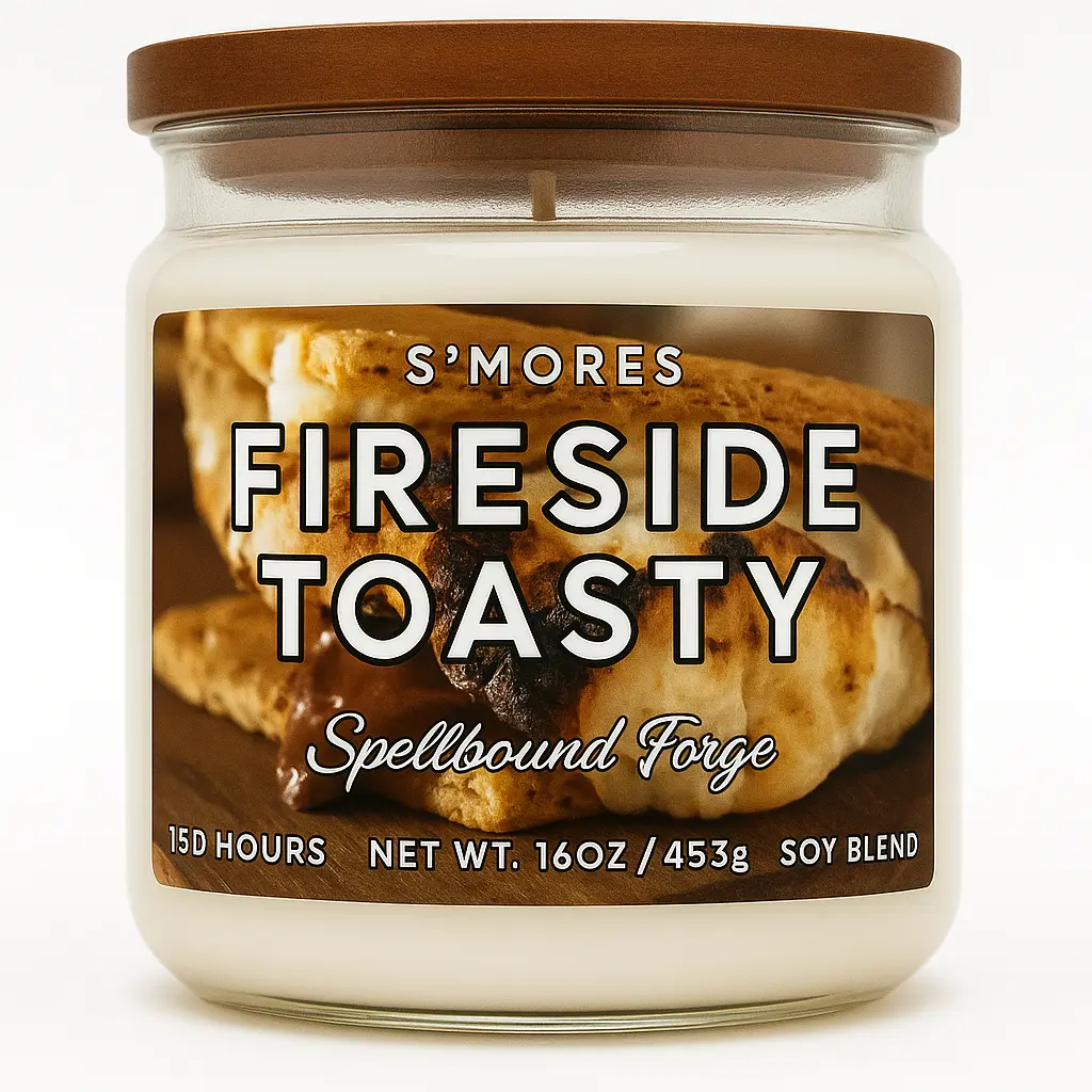 Fireside Toasty Gourmand Scented Candle - Hot Fudge, Marshmallow, Toasted Marshmallow, Cocoa Powder, Vanilla Scents Home Decor Candle