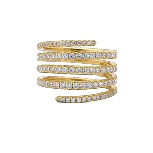 Pave Spiral Ring