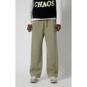 Pacsun Men's Green Fleece Extreme Baggy Sweatpants