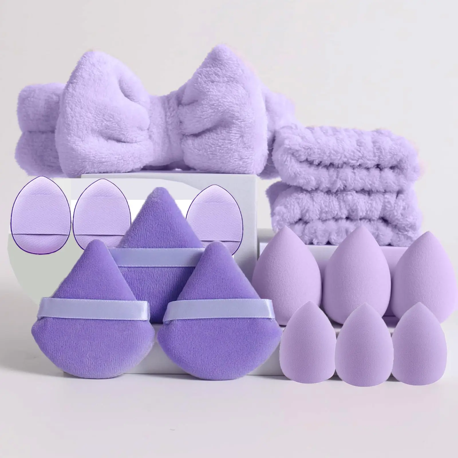 Makeup Tool Set for Women, 15pcs/set Dry & Wet Use Makeup Puff for Facial Detailing, Multi-use Facial Makeup & Face Washing Sponge for Daily Use