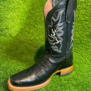 White Diamond Crocodile Imitation Boots