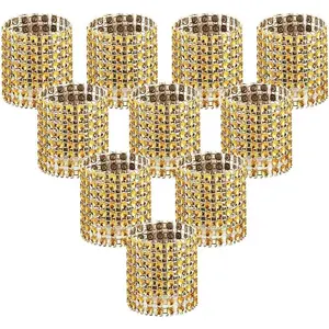 100pcs Napkin Rings, Gold Napkin Rings Buckles for Table Decorations, Wedding, Dinner,Party, DIY Decoration