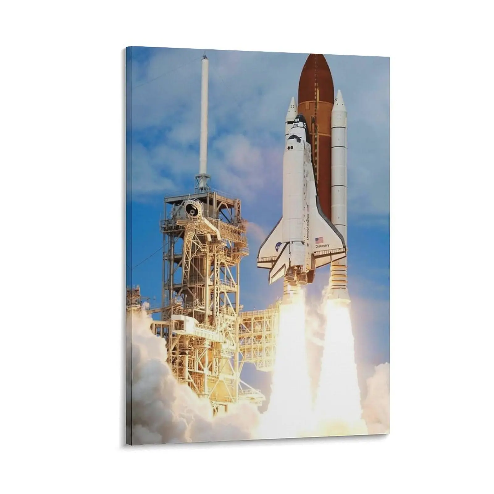 Space NASA Shuttle Discovery Rocket Launch Photo Poster Poster Canvas Wall Art For Bedroom Decor Bar Office Room Decor Gift
