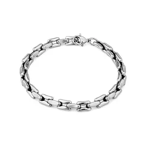 Aprilery Bold Chain Bracelet – Sleek Mechanical-Style Stainless Steel Wrist Link Jewelry with Lobster Clasp for Women