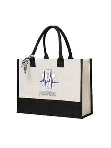Paramedic Themed Print Tote Bag Durable Canvas Shoulder Handbag for Everyday Use Practical Medical Worker Gift Idea Perfect for Paramedics EMS Professionals Emergency Responders Ideal Birthday Christmas Appreciation Present