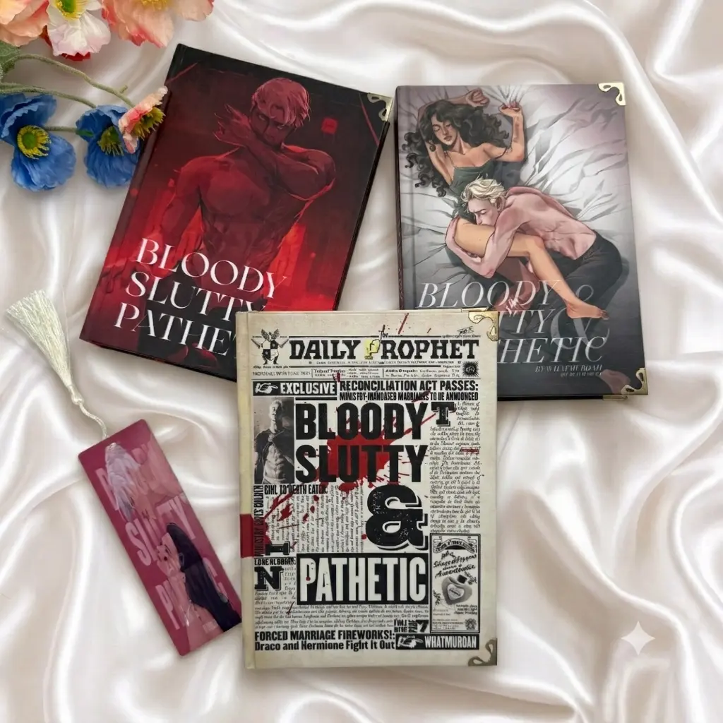 Single Book / 3-Book Combo Set Bloody Slutty and Pathetic Hardcover Novel, Dramione Fanfiction Special Edition, BookTok Fan Art
