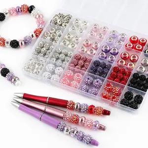158pcs Acrylic Beads Box, Various Styles for DIY Jewelry Making, Ideal for Bracelets, Necklaces, Keychains, Craft Projects