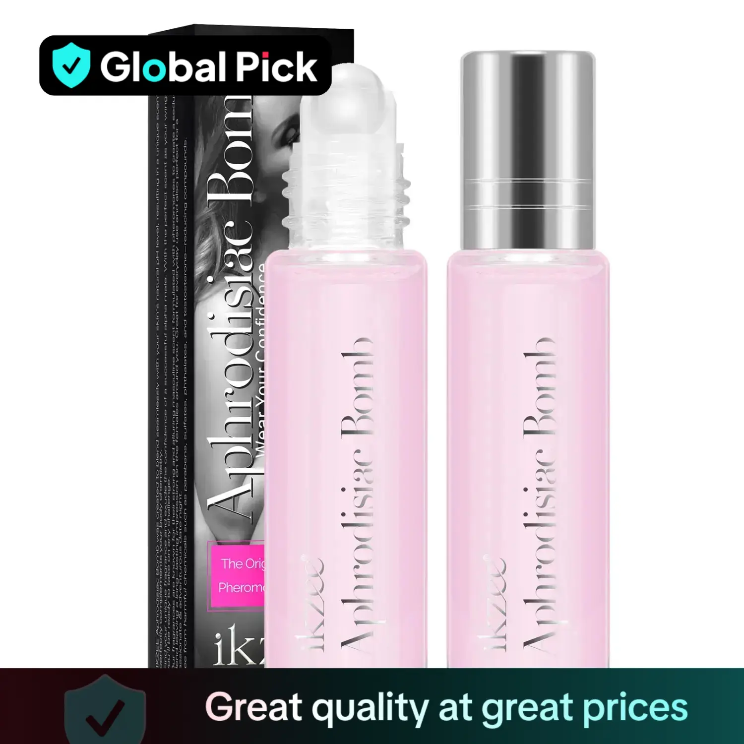 Women's Roll-on Perfume, Long-lasting Bold Confident Scent Roll-on Eau De Parfum, Portable Pink Glam Fragrance Perfume for Travel, Floral Scents Perfu