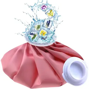 Ice Pack for Injuries Reusable, Ice Bags for Injuries Hot Water Bag for Hot & Cold Therapy and Pain Relief, No-Leak Elastic Breathable Ice Bag, Size 11", Pink