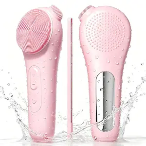 Rechargeable Nose&face Cleansing Brush, 5 Modes, Ipx7 Waterproof, Silicone Facial Massager, Gentle Exfoliating, Blackhead Remover, for All Skin Types, Pore Scrubbing Brush