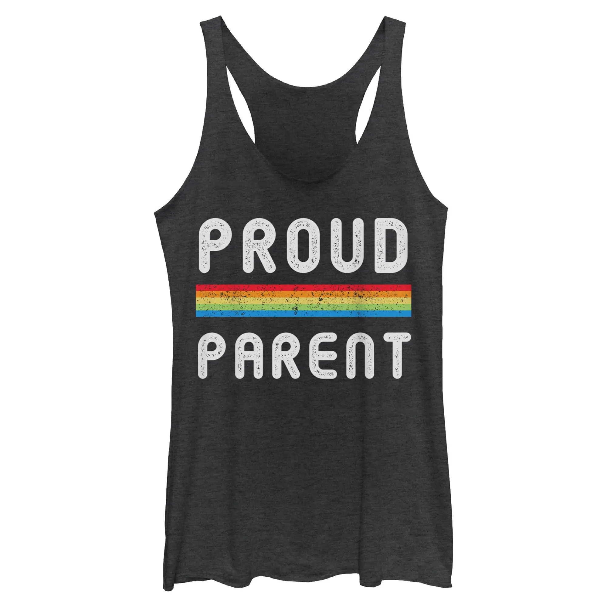 Womens Lost Gods Proud Rainbow Parent Racerback Tank