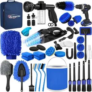 45Pcs Car Detailing Kit, Car Detailing Brush Set, Car Wash Cleaning Kit, Car Detailing Brushes, Professional Car Care Kit for In