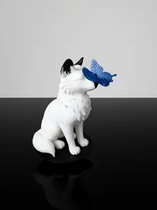 Tattooed Crafter - Onyx & Osha Magnetic Fox Figurine - Bookish Decor for Quicksilver & Brimstone Fans Butterfly Magical