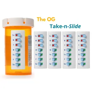 5 Count Pack The Original Reusable Take-n-Slide Medication Tracker and Reminder for Easy Daily Medicine Management Healthcare Essential
