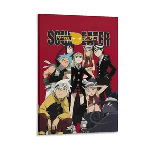 Soul Eater Poster, Japanese Anime Canvas Wall Art, Personalized Decorative Painting, Modern Home & Bedroom Wall Decor. Canvas Poster Bedroom Decor Sports Landscape Office Room Decor Gift Frames Ornaments Decoration Artistic