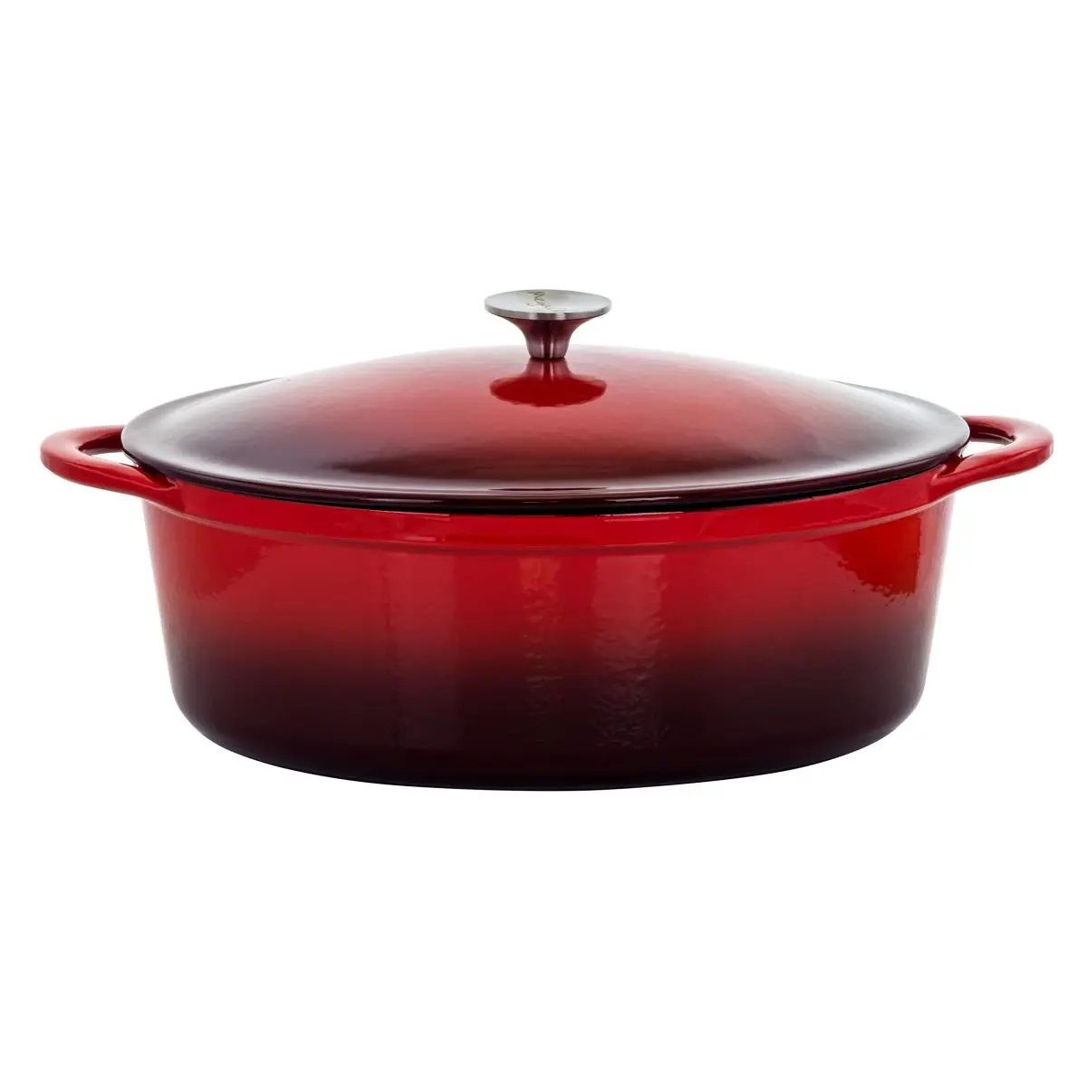 212 MAIN MG-CO33AR 7 qt. Oval Enameled Cast Iron Casserole - Dutch Oven, Cookware, Enameled Casserole Dishes, Red Enamel-Coated Stew Pot