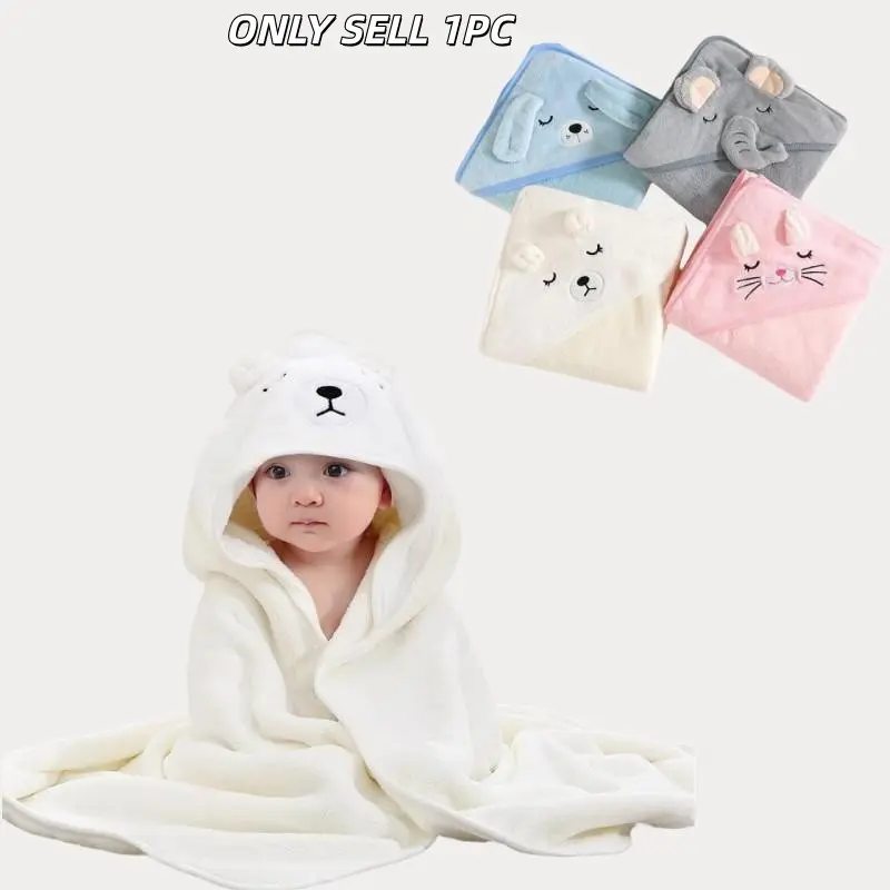 Baby Bath Towel Set for Infants and Toddlers, Animal Hooded Design, Extra-Absorbent and Soft, Ideal for Newborns and Babies