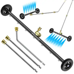 Undercarriage Washer Attachment Pro Max 24"  Surface Cleaner Water Broom With 3pcs Extension Wand And Quick Connect Pivot Coupler 4000psi 2 In 1 Underbody Car