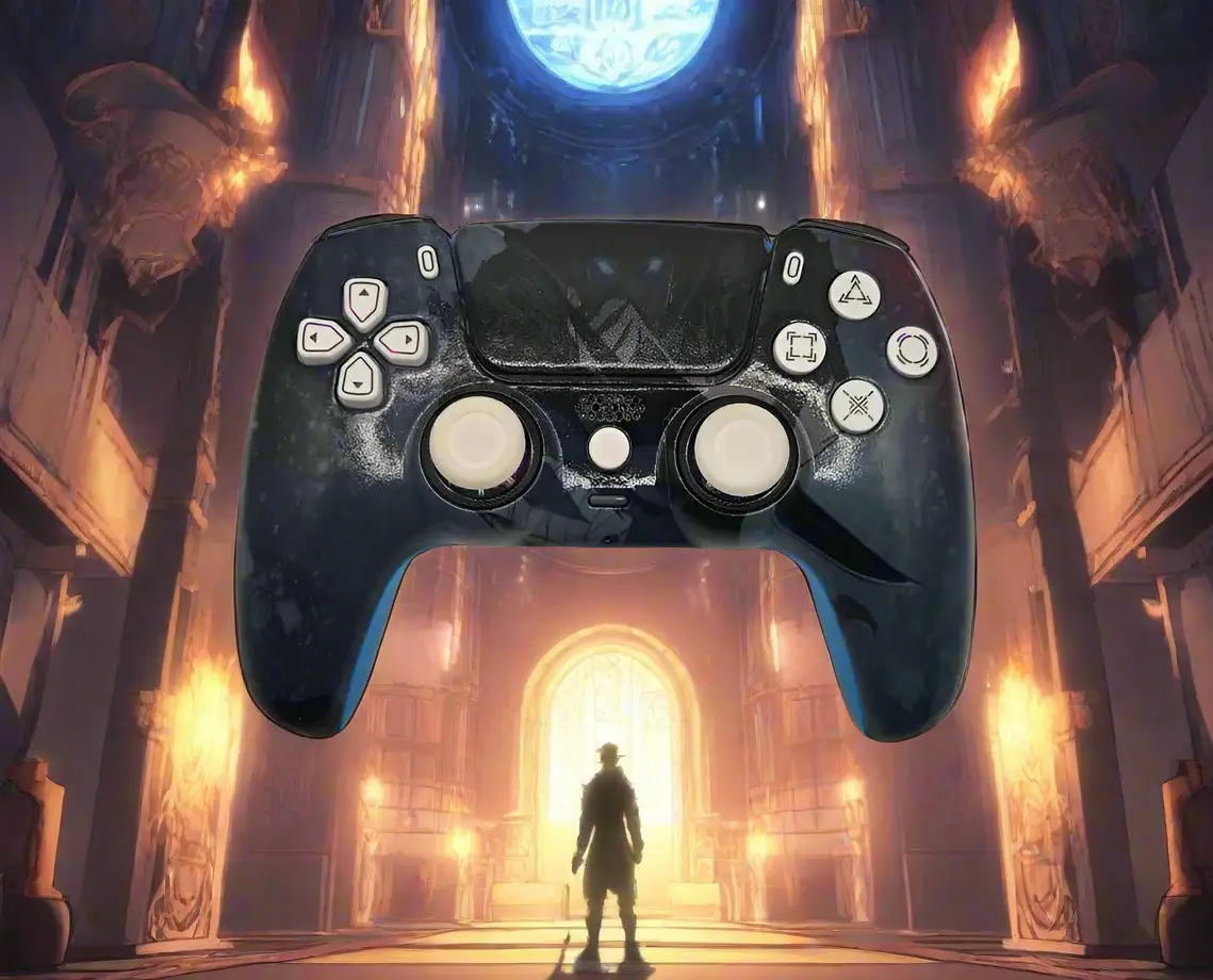 Solo Leveling Sun Jinwoo Hydrodipped PS5 Controller Solo Leveling Sun Jinwoo Hydrodipped PS5 Controller
