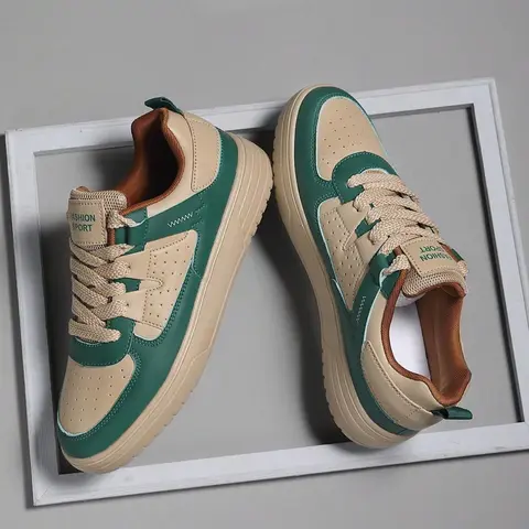 Men's Fashionable Lace Up Sporty Low Top Sneakers, Casual Trendy Sneakers, Casual Comfortable Sports Shoes for Daily Wear, Breathable Lightweight Trainer for All Seasons, Lightweight Comfy Breathable, Lowtop Sneaker