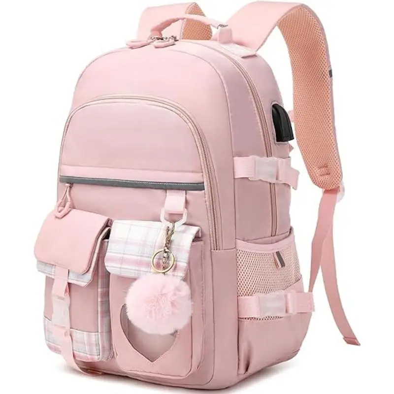 Laptop Backpack with USB Port - 2025 Back to School Ideal for College, Work, Nursing, Travel, Diaper Bag, and Carry-On