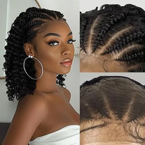 Ourwigs Women's 13x6 Full Lace Front Box Braid Wig - 16in #2 Natural Color, Glueless, Hand-Tied Synthetic, Baby Hair, Lightweight, Comfortable Fit, Wig Install Ready Braids Hairstyles for Black Women