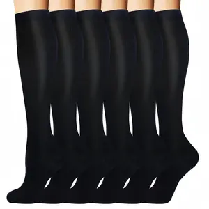 MhzyCaus Calf Compression Socks for Women and Men – 6 Pairs Breathable, Lightweight Support Socks for Long Standing, Walking, Travel, Work Shifts and Active Everyday Comfort unisex