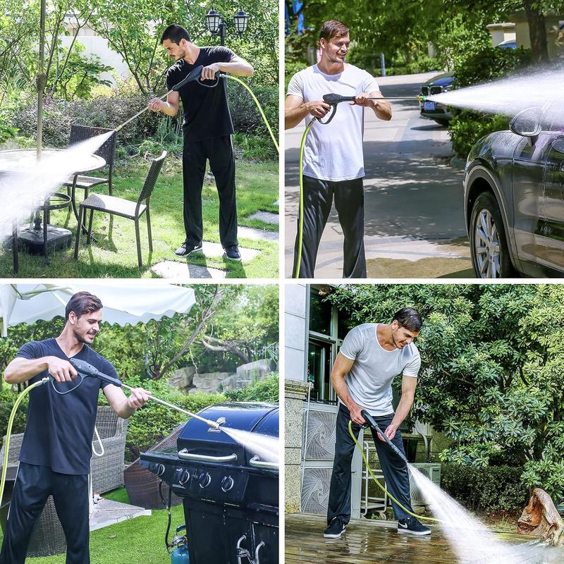 POHIR Pressure Washer Hose 50FT*1/4, Kink Free 4000 PSI Power Washer Hose M22 14/15mm Thread Compatible, Flexible Extension Hose for Cleaning Jobs