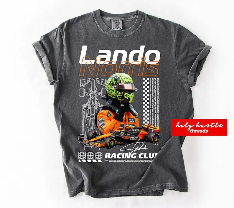 Lando Norris Vintage T-Shirt, Formula Racing Shirt, NOR4 Retro Graphic Tee, Formula Merch, Gift for Lando Norris Fans, Formula Tee