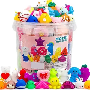 100‑Pack Mochi Squishy Toys Bulk | Party Favors for Kids 4‑8 & 8‑12 | Mini Kawaii Squishy Fidget Toys for Goodie Bags, Classroom Prizes, Birthday & Xmas Stuffers