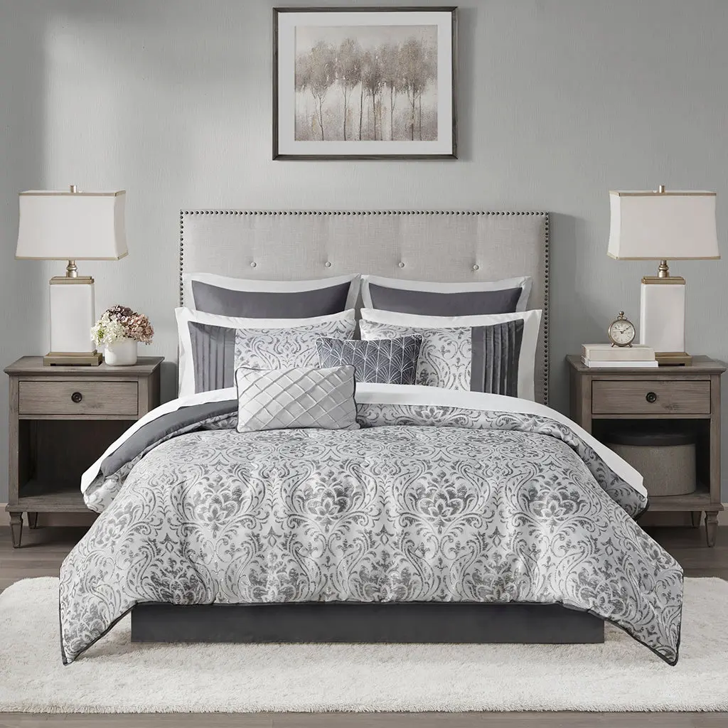 Emilia Silver 12 Piece Comforter Set
