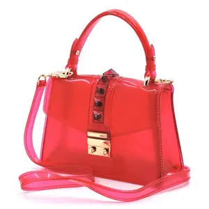 Fashion World Multi Semi Transparent Flap Jelly Candy Bag