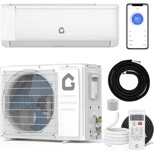12000 BTU Mini Split Air Conditioner 750 Sq.Ft Cooling Heating Energy Star CertifiedSmart Inverter Tech Alexa-Compatible WiFi Control Professional Installation Kit Included, Compact Unit, Year-Round