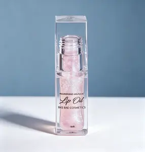 BossUp Plumping Lip Oil (6ML) - Clear Cherry Flavored, Glitter Sheer, Hydrating Lip Gloss Infused with Natural Fruit Extracts