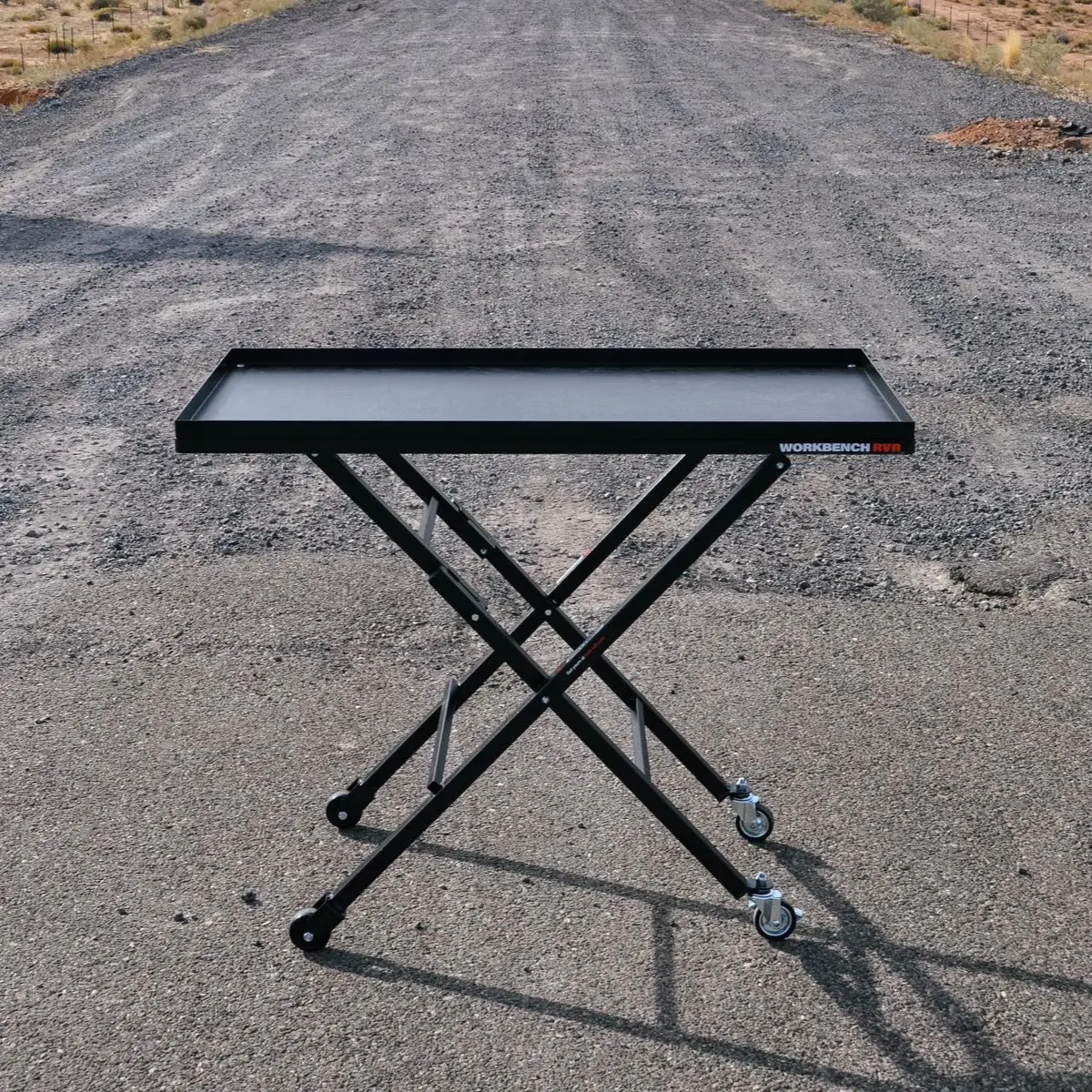 Workbench RVR | table workspace heavy duty fold up high weight limit high capacity wheels rolling table