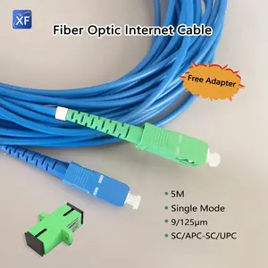5M SC/APC To SC/UPC Fiber Optic Cable FTTR Indoor Extension Cable Simplex Convert Patch Cord With Adapter Simplex Extension Line