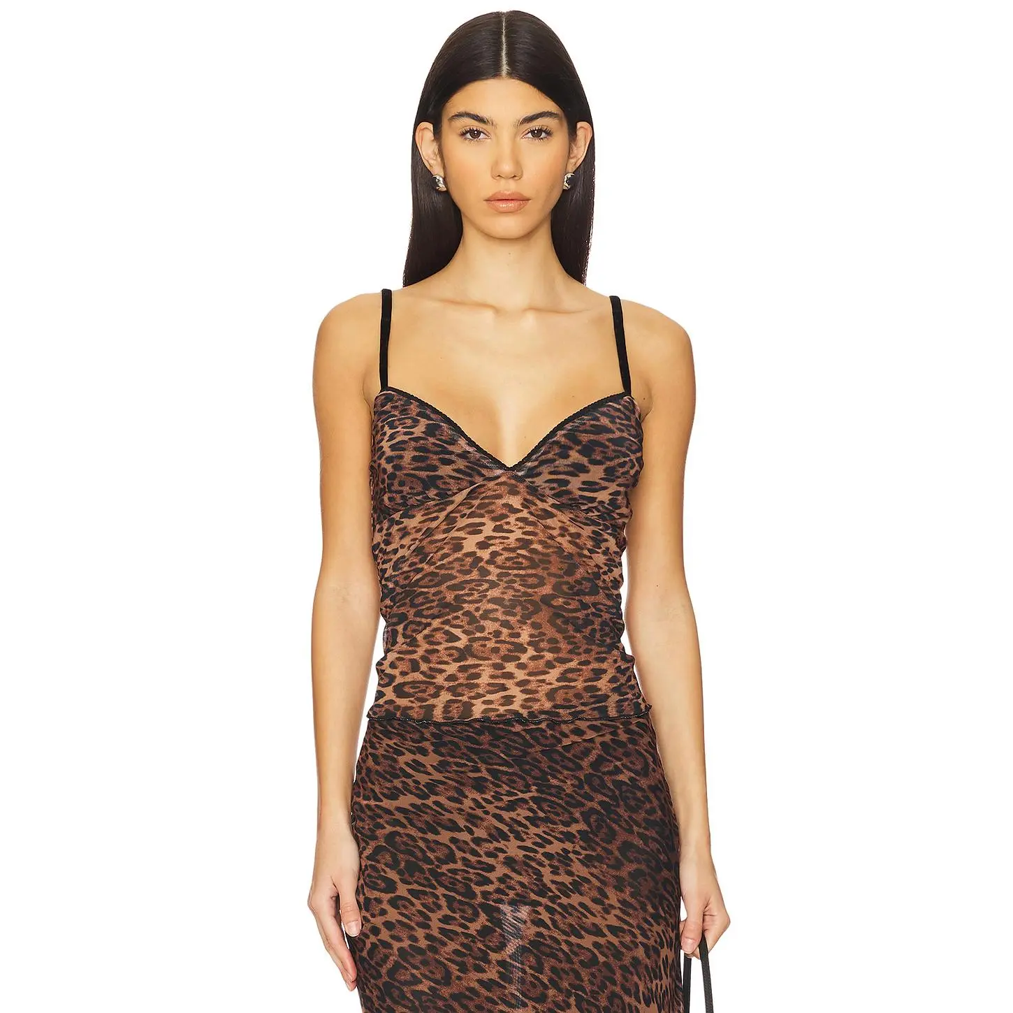 Bella Venice Gigi Mesh Top in Cheetah