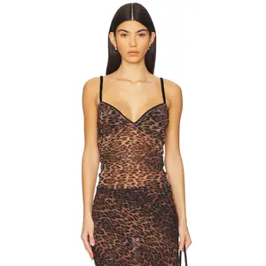 Bella Venice Gigi Mesh Top in Cheetah