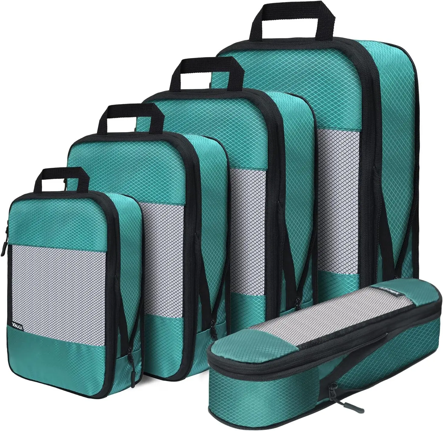 AiQInu Packing Cubes Compression, 5 Stück Packtaschen Kompression