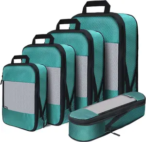 Compression Packing Cubes for Suitcases,5 Set Travel Essentials, Lightweight Luggage Organizer Bags, Travel Cubes for Carry on